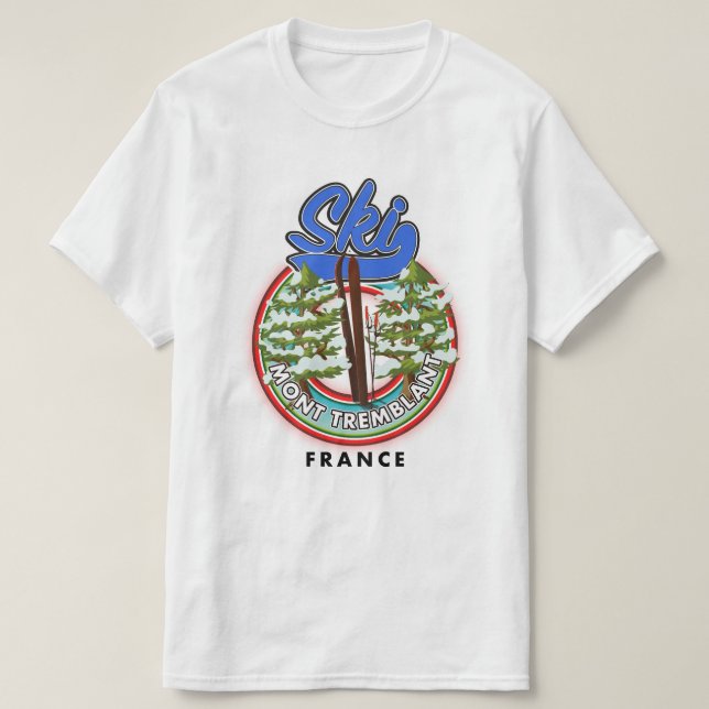 Mont Tremblant France ski travel poster T-Shirt (Design Front)