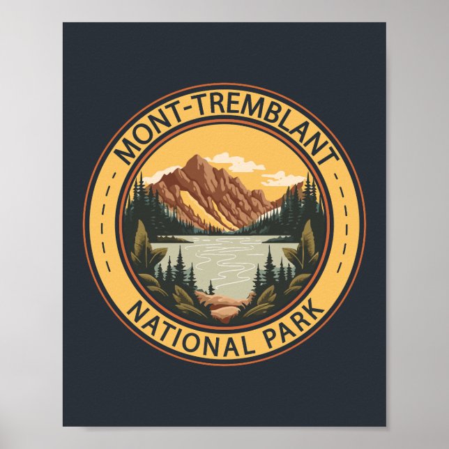Mont-Tremblant National Park Canada Badge Poster (Front)