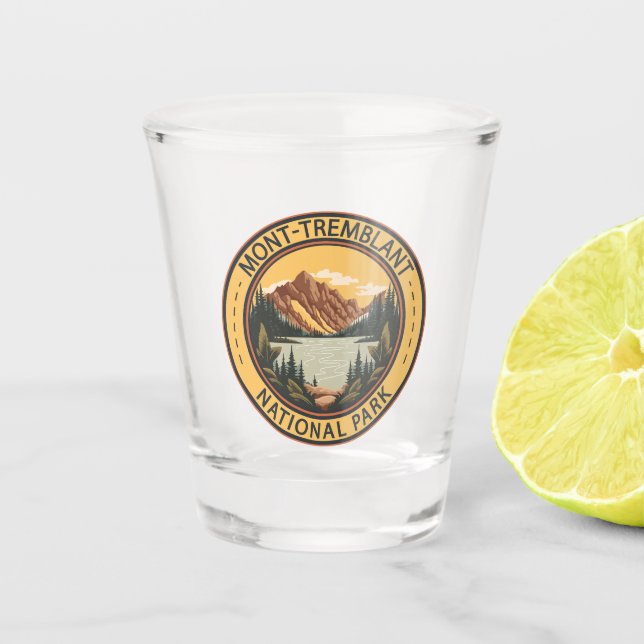 Mont-Tremblant National Park Canada Badge Shot Glass (Front)