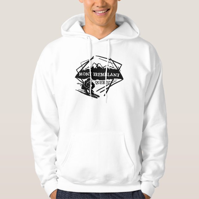 Mont Tremblant Quebec Canada guys ski hoodie (Front)