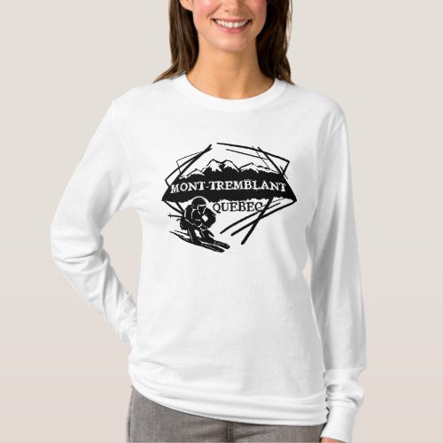 Mont Tremblant Quebec Canada ski hoodie T_Shirt