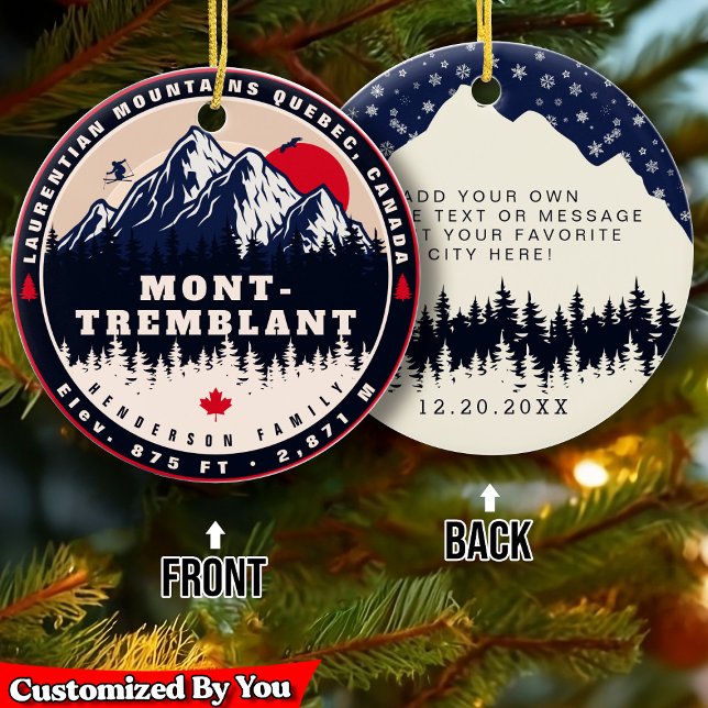 Mont-Tremblant Quebec Laurentian Mountains Canada Ceramic Ornament (Creator Uploaded)