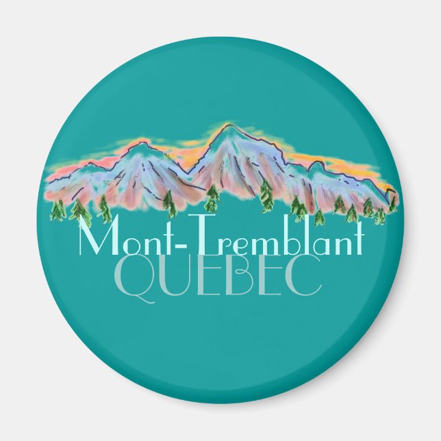 Mont Tremblant Quebec mountain magnet (Front)