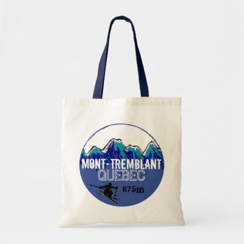 Mont Tremblant Quebec ski blue reusable bag