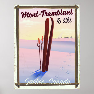 Mont-Tremblant Québec Ski poster. Poster