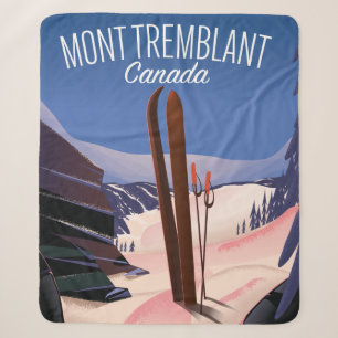 Mont Tremblant Ski Canada Sherpa Blanket