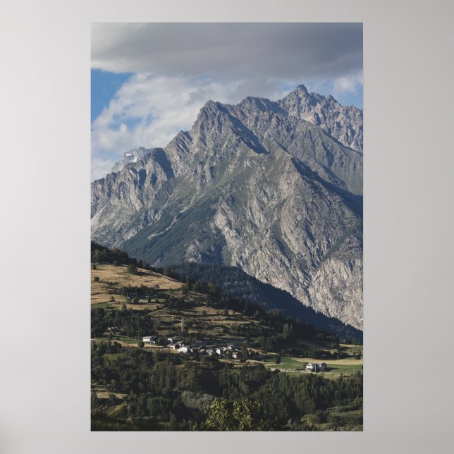 Mont Velan, from Buthier, Aosta Valley, Italy Poster (Front)