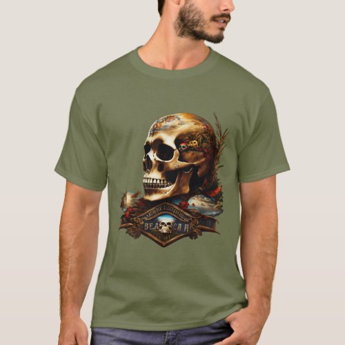 Monta Beach Biker Skull T_Shirt