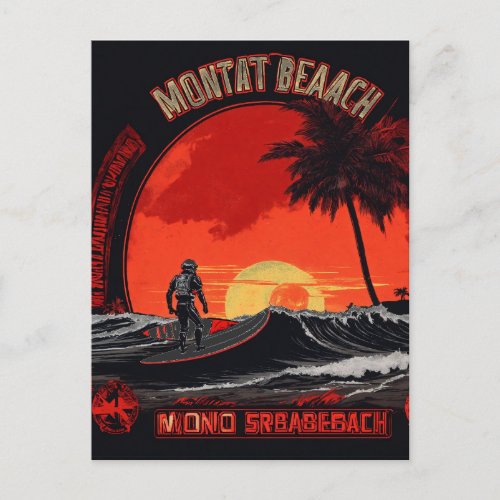 MONTABEACH Galactic Surf Adventure T_Shirt Postcard