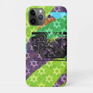 montage ink drawing - sports car the centerpiece. iPhone 11 pro case