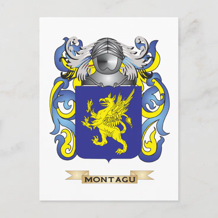 Montagu Coat of Arms (Family Crest) Postcard