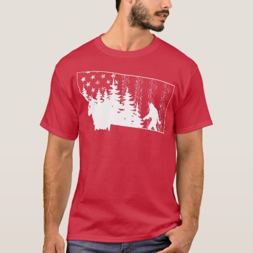 Montana American Flag 1 T_Shirt