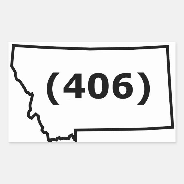 Montana Area Code Sticker (Front)