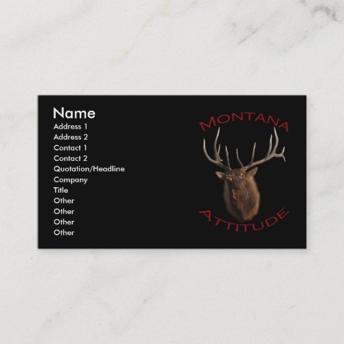 Montana Attitude Business Card Templates