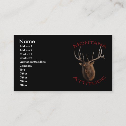 Customizable Montana Attitude Business Card Templates
