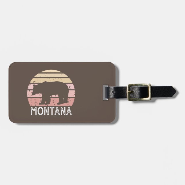 Montana Bear Luggage Tag (Front Horizontal)