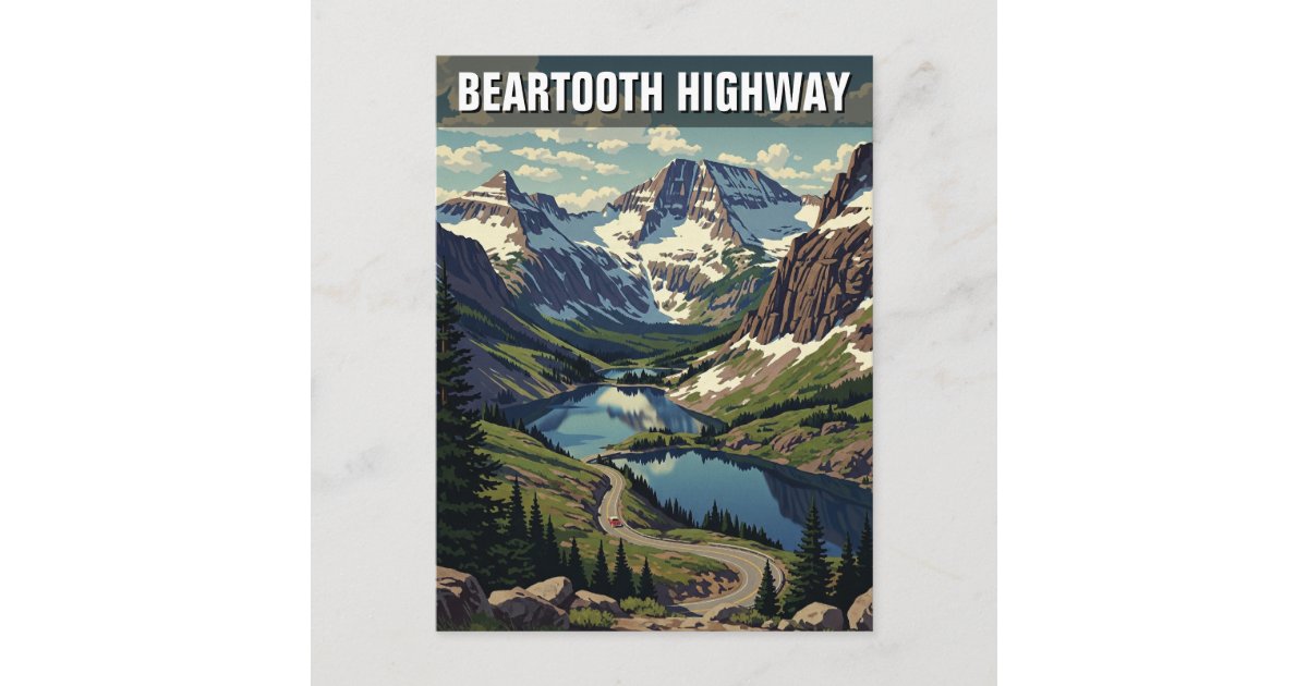 Montana Beartooth Highway travel Postcard | Zazzle