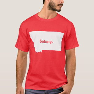Montana Belong State Map T-Shirt