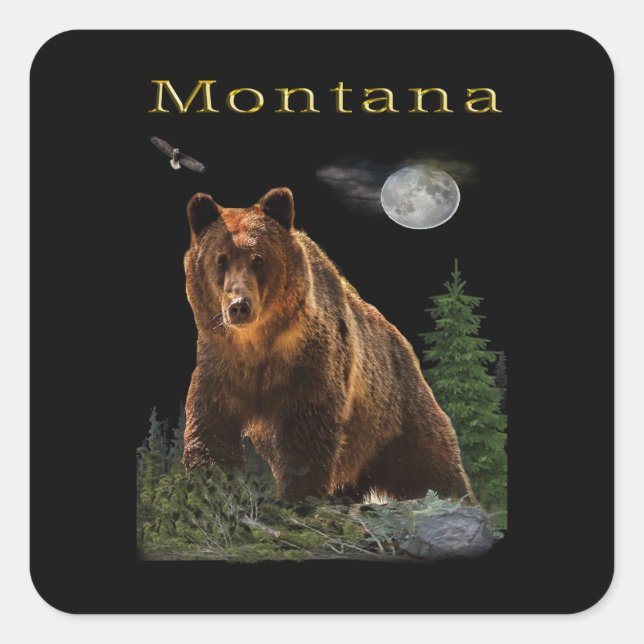 Montana Beras Square Sticker (Front)