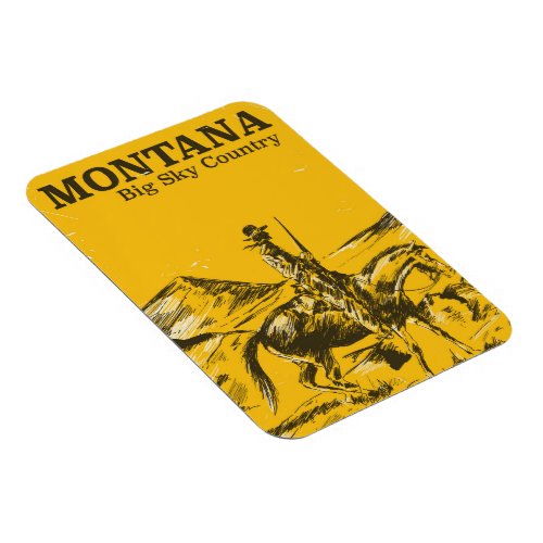 Montana Big sky Country vintage travel poster Magnet
