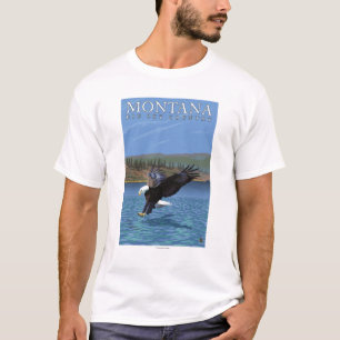 Montana -- Big Sky CountryDiving Eagle T-Shirt