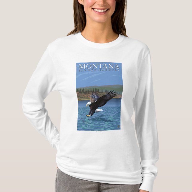 Montana -- Big Sky CountryDiving Eagle T-Shirt (Front)