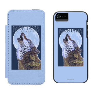 Montana -- Big Sky CountryHowling Wolf iPhone SE/5/5s Wallet Case