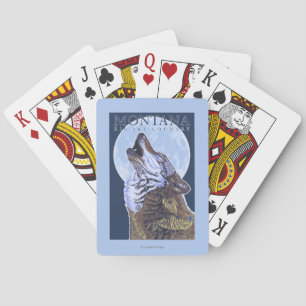 Montana -- Big Sky CountryHowling Wolf Poker Cards