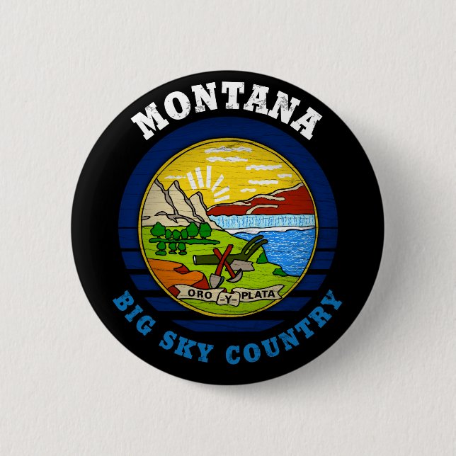 MONTANA BIG SKY STATE FLAG BUTTON (Front)