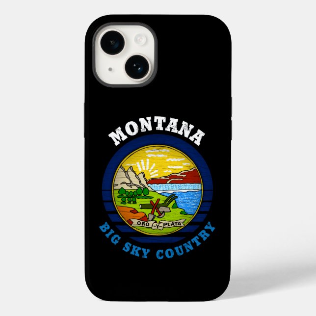 MONTANA BIG SKY STATE FLAG Case-Mate iPhone CASE (Back)