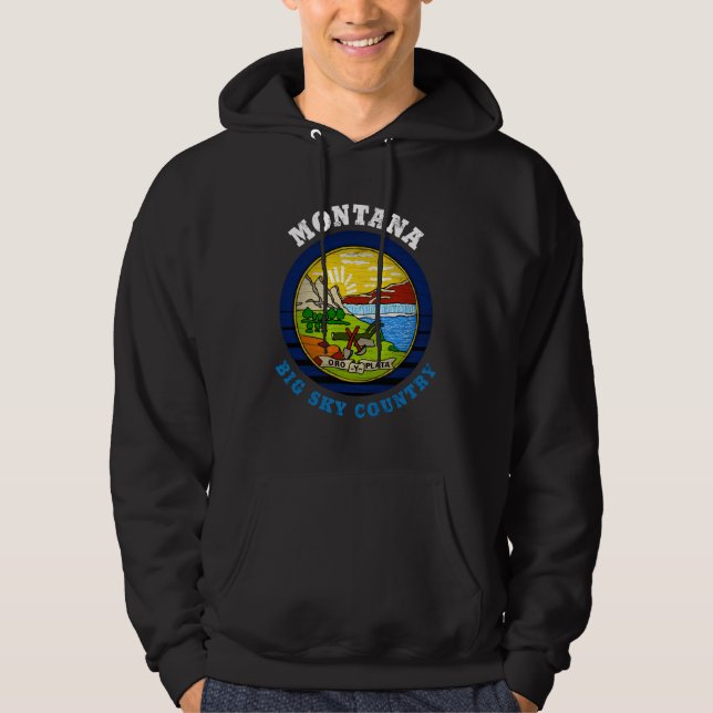 MONTANA BIG SKY STATE FLAG HOODIE (Front)