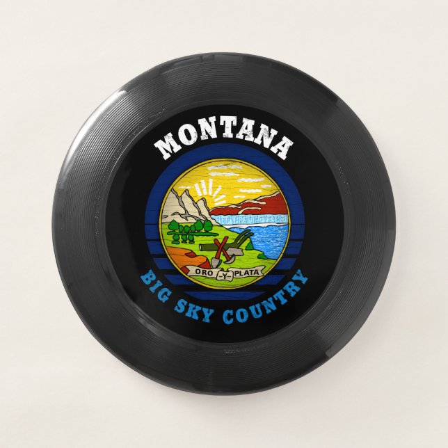 MONTANA BIG SKY STATE FLAG Wham-O FRISBEE (Front)