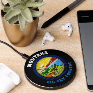 MONTANA BIG SKY STATE FLAG WIRELESS CHARGER