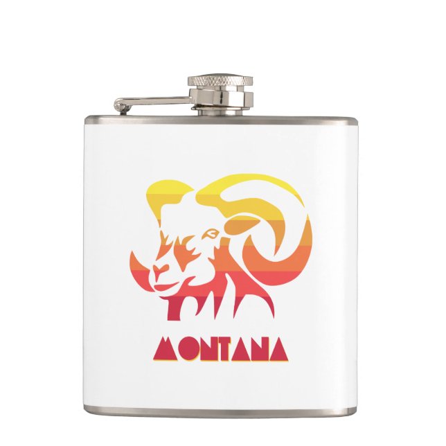 Montana Bighorn Flask (Front)