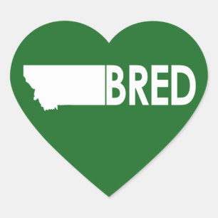 Montana Bred Heart Sticker