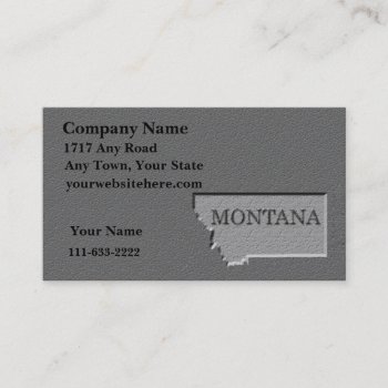 Montana Business Card  Carved Stone Look by dbvisualarts at Zazzle