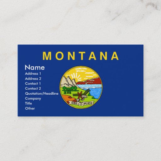 Customizable MONTANA Business Cards