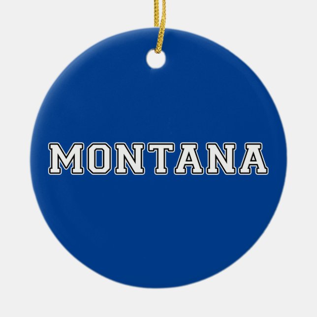 Montana Ceramic Ornament (Front)