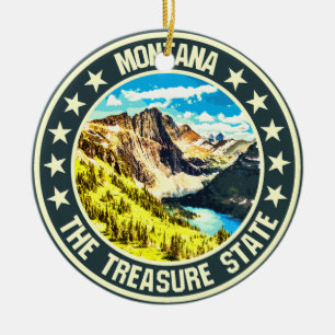 Montana ceramic ornament