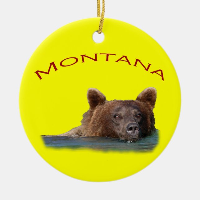 Montana Ceramic Ornament (Front)