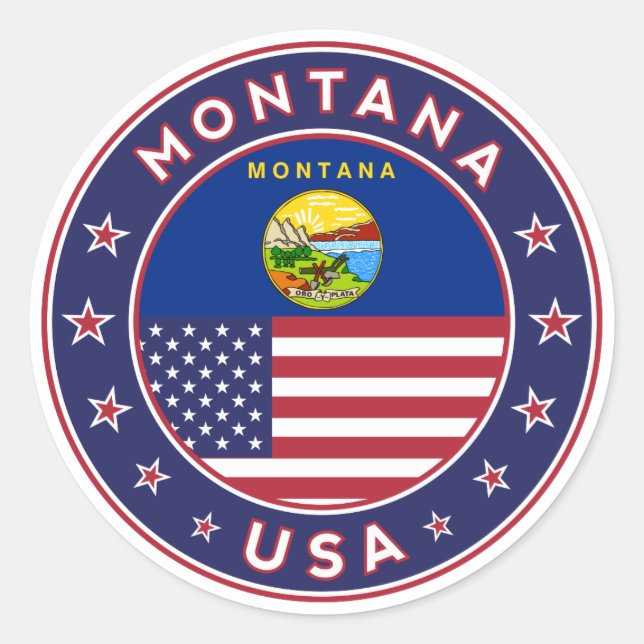 Montana Classic Round Sticker (Front)