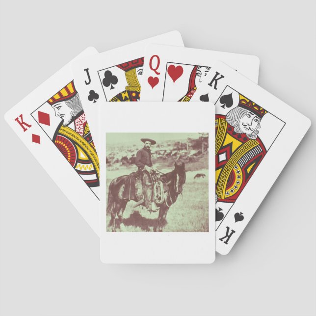 Montana Cowboy, c.1880 (b/w photo) Poker Cards (Back)