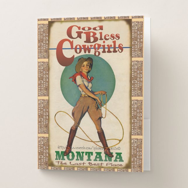 "Montana Cowgirls" Pocket Folder (Front)