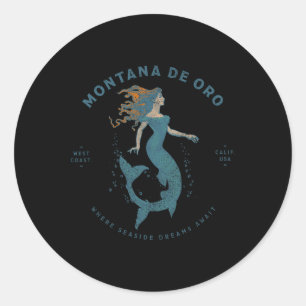 Montana De Oro State Park Los Osos Retro Vintage M Classic Round Sticker