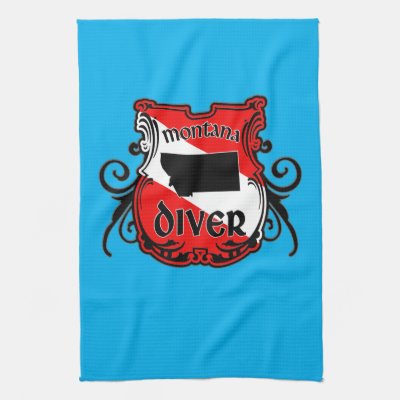 Montana Diver Kitchen Towel