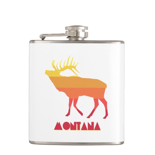 Montana Elk Flask (Front)