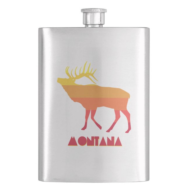 Montana Elk Flask (Front)