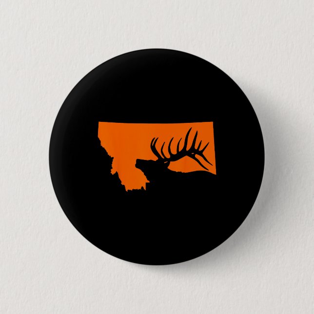 Montana Elk Hunting  Button (Front)