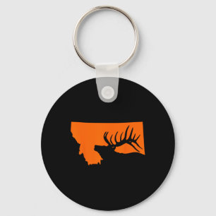 Montana Elk Hunting  Keychain