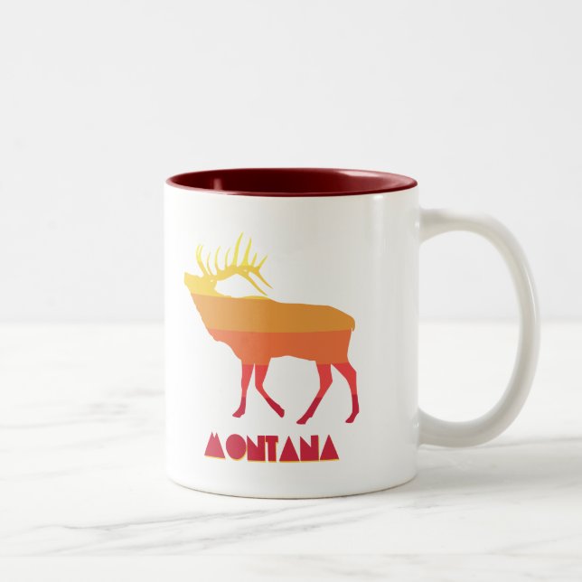 Montana Elk Two-Tone Coffee Mug (Right)
